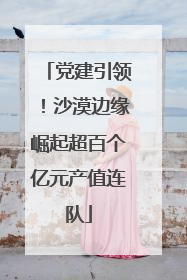 党建引领！沙漠边缘崛起超百个亿元产值连队