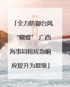 全力防御台风“蝴蝶” 广西海事局将应急响应提升为Ⅲ级