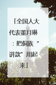全国人大代表董月琳：把侗族“讲款”用起来