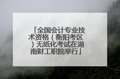 全国会计专业技术资格（衡阳考区）无纸化考试在湖南财工职院举行