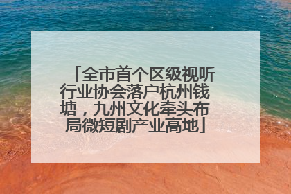 全市首个区级视听行业协会落户杭州钱塘，九州文化牵头布局微短剧产业高地