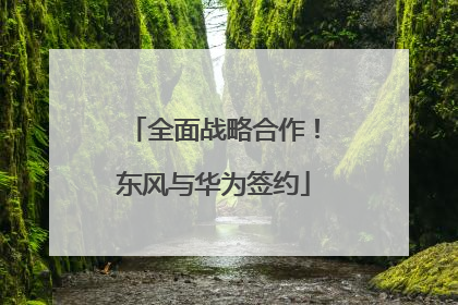 全面战略合作！东风与华为签约