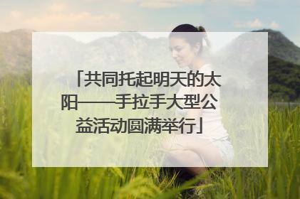 共同托起明天的太阳——手拉手大型公益活动圆满举行