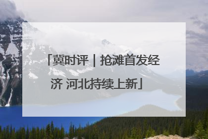 冀时评｜抢滩首发经济 河北持续上新