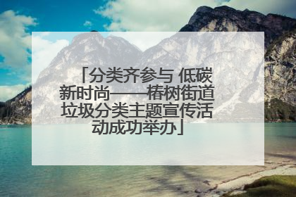 分类齐参与 低碳新时尚——椿树街道垃圾分类主题宣传活动成功举办