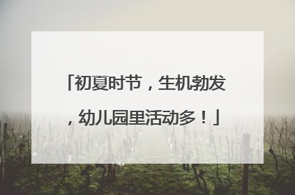 初夏时节，生机勃发，幼儿园里活动多！