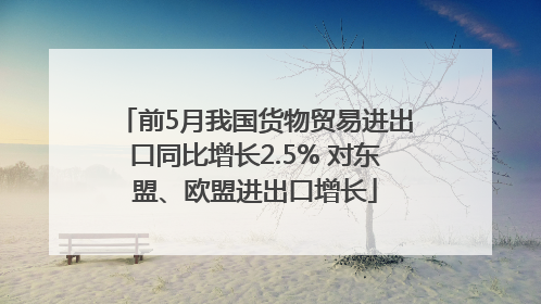 前5月我国货物贸易进出口同比增长2.5% 对东盟、欧盟进出口增长