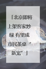 北京即将上架客家炒绿 有望成市民茶桌“新宠”