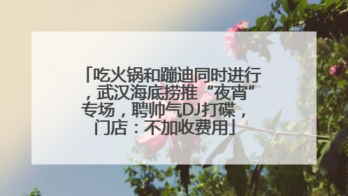 吃火锅和蹦迪同时进行，武汉海底捞推“夜宵”专场，聘帅气DJ打碟，门店：不加收费用