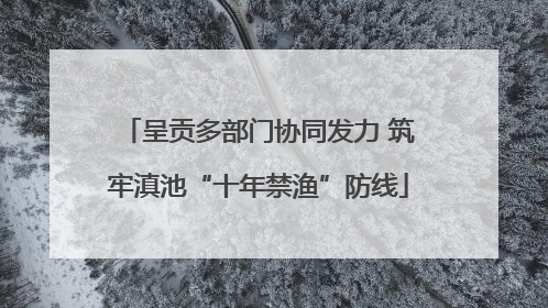 呈贡多部门协同发力 筑牢滇池“十年禁渔”防线