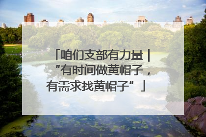 咱们支部有力量｜“有时间做黄帽子，有需求找黄帽子”