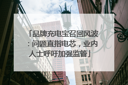 品牌充电宝召回风波：问题直指电芯，业内人士呼吁加强监管