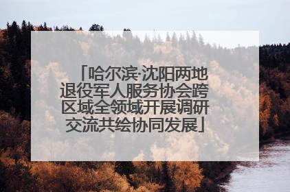 哈尔滨·沈阳两地退役军人服务协会跨区域全领域开展调研交流共绘协同发展