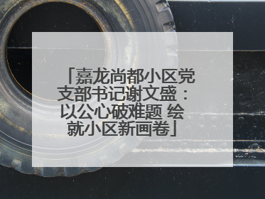 嘉龙尚都小区党支部书记谢文盛：以公心破难题 绘就小区新画卷