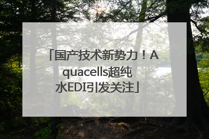 国产技术新势力！Aquacells超纯水EDI引发关注