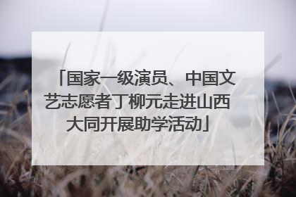 国家一级演员、中国文艺志愿者丁柳元走进山西大同开展助学活动