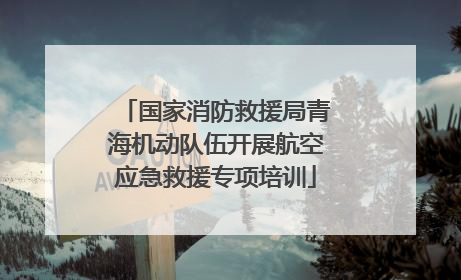 国家消防救援局青海机动队伍开展航空应急救援专项培训