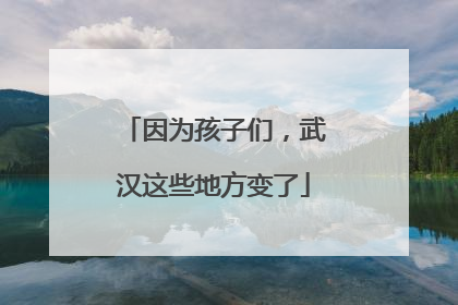 因为孩子们，武汉这些地方变了