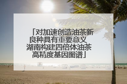 对加速创造油茶新良种具有重要意义 湖南构建四倍体油茶高精度基因图谱