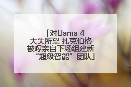 对Llama 4大失所望 扎克伯格被曝亲自下场组建新“超级智能”团队