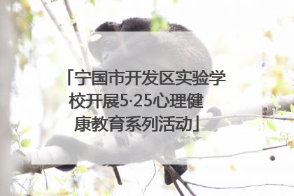 宁国市开发区实验学校开展5·25心理健康教育系列活动