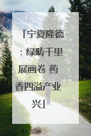 宁夏隆德：绿畴千里展画卷 药香四溢产业兴