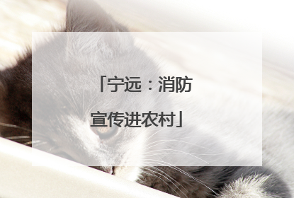宁远：消防宣传进农村
