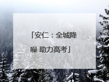 安仁：全城降噪 助力高考