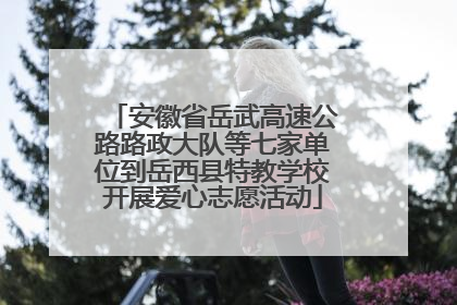 安徽省岳武高速公路路政大队等七家单位到岳西县特教学校开展爱心志愿活动