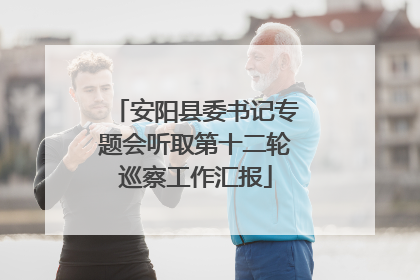 安阳县委书记专题会听取第十二轮巡察工作汇报