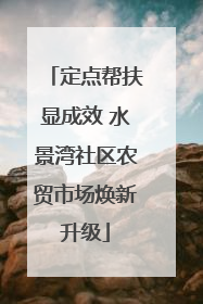 定点帮扶显成效 水景湾社区农贸市场焕新升级