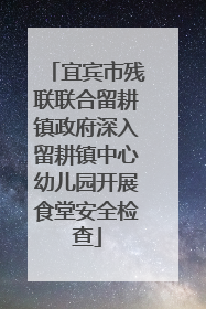 宜宾市残联联合留耕镇政府深入留耕镇中心幼儿园开展食堂安全检查