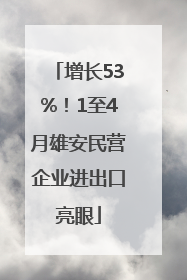 增长53%！1至4月雄安民营企业进出口亮眼