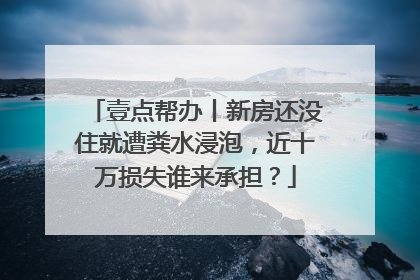 壹点帮办丨新房还没住就遭粪水浸泡，近十万损失谁来承担？