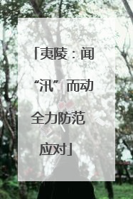 夷陵：闻“汛”而动 全力防范应对