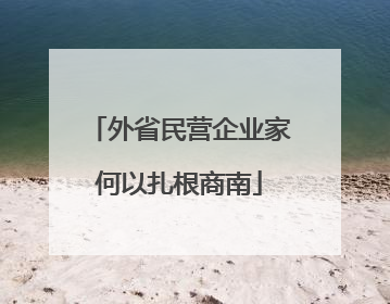 外省民营企业家何以扎根商南