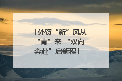 外贸“新”风从“青”来 “双向奔赴”启新程