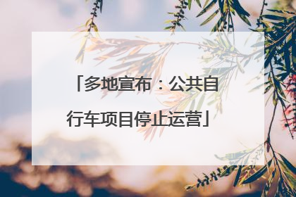 多地宣布：公共自行车项目停止运营