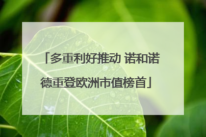 多重利好推动 诺和诺德重登欧洲市值榜首