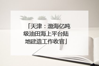 天津：渤海亿吨级油田海上平台陆地建造工作收官