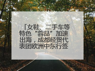 女鞋、二手车等特色“蓉品”加速出海，成都经贸代表团欧洲中东行签单逾3.7亿元