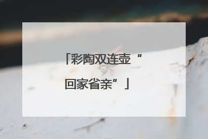 彩陶双连壶“回家省亲”