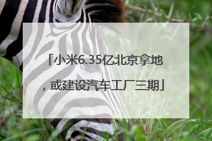 小米6.35亿北京拿地，或建设汽车工厂三期