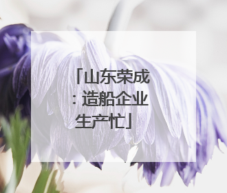 山东荣成：造船企业生产忙
