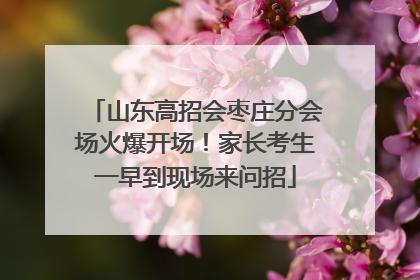山东高招会枣庄分会场火爆开场！家长考生一早到现场来问招