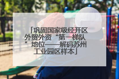 巩固国家级经开区外贸外资“第一梯队”地位——解码苏州工业园区样本