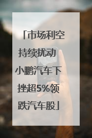 市场利空持续扰动 小鹏汽车下挫超5%领跌汽车股