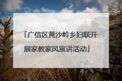 广信区黄沙岭乡妇联开展家教家风宣讲活动