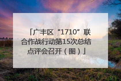 广丰区“1710”联合作战行动第15次总结点评会召开（图）