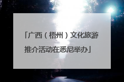 广西（梧州）文化旅游推介活动在悉尼举办